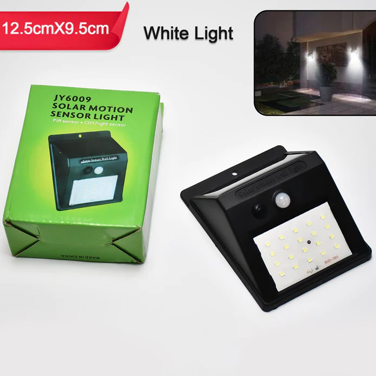 Solar Wireless Security Motion Sensor LED Night Light