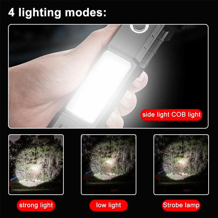 Portable 8 in 1 Rechargable LED Torch Flash Light