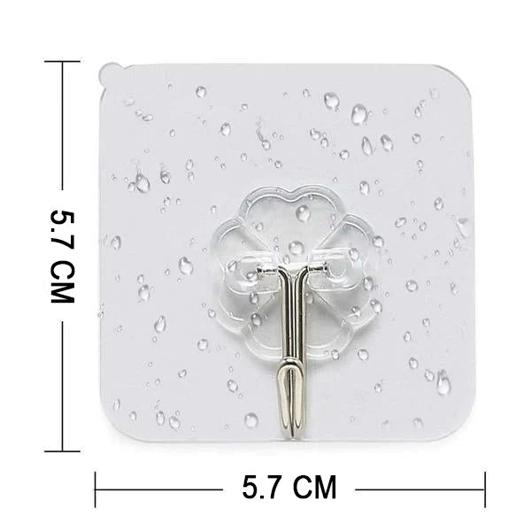 MULTIPURPOSE STRONG SMALL STAINLESS STEEL ADHESIVE WALL HOOKS(Pack of 10)