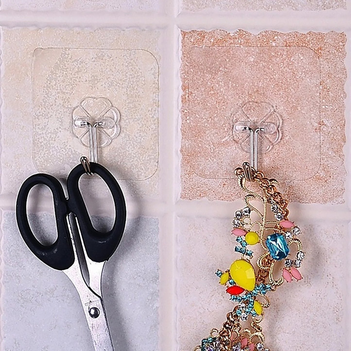 MULTIPURPOSE STRONG SMALL STAINLESS STEEL ADHESIVE WALL HOOKS(Pack of 10)