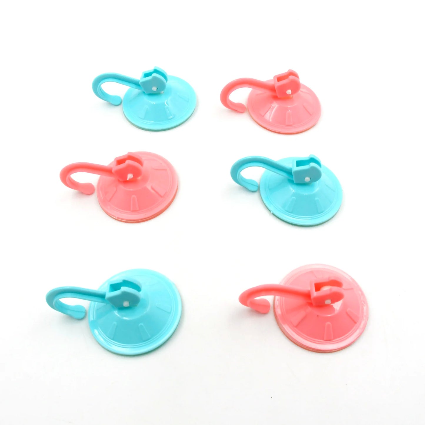 Self Adhesive Wall Vacuum Silicone Suction Hooks, Heavy Duty Sticky Hooks for Hanging. Adhesive Hooks for Wall, Hangers for Hanging Kitchen, Bathroom etc. (Pack of 6)