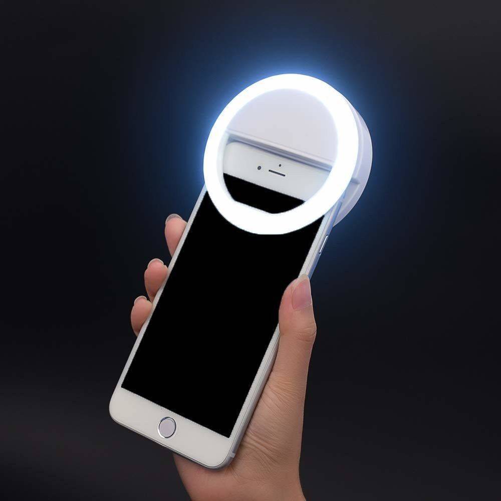 Rechargeable Portable Clip-on Selfie Ring Fill Light with 36 LED for Smart Phone, Photography, Video Etc.