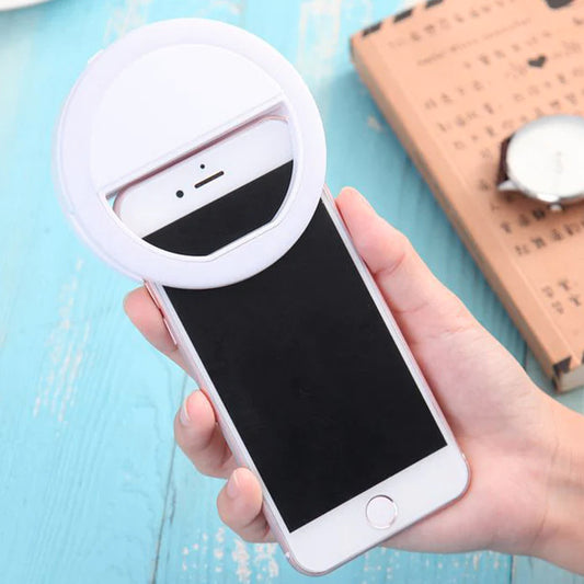 Rechargeable Portable Clip-on Selfie Ring Fill Light with 36 LED for Smart Phone, Photography, Video Etc.