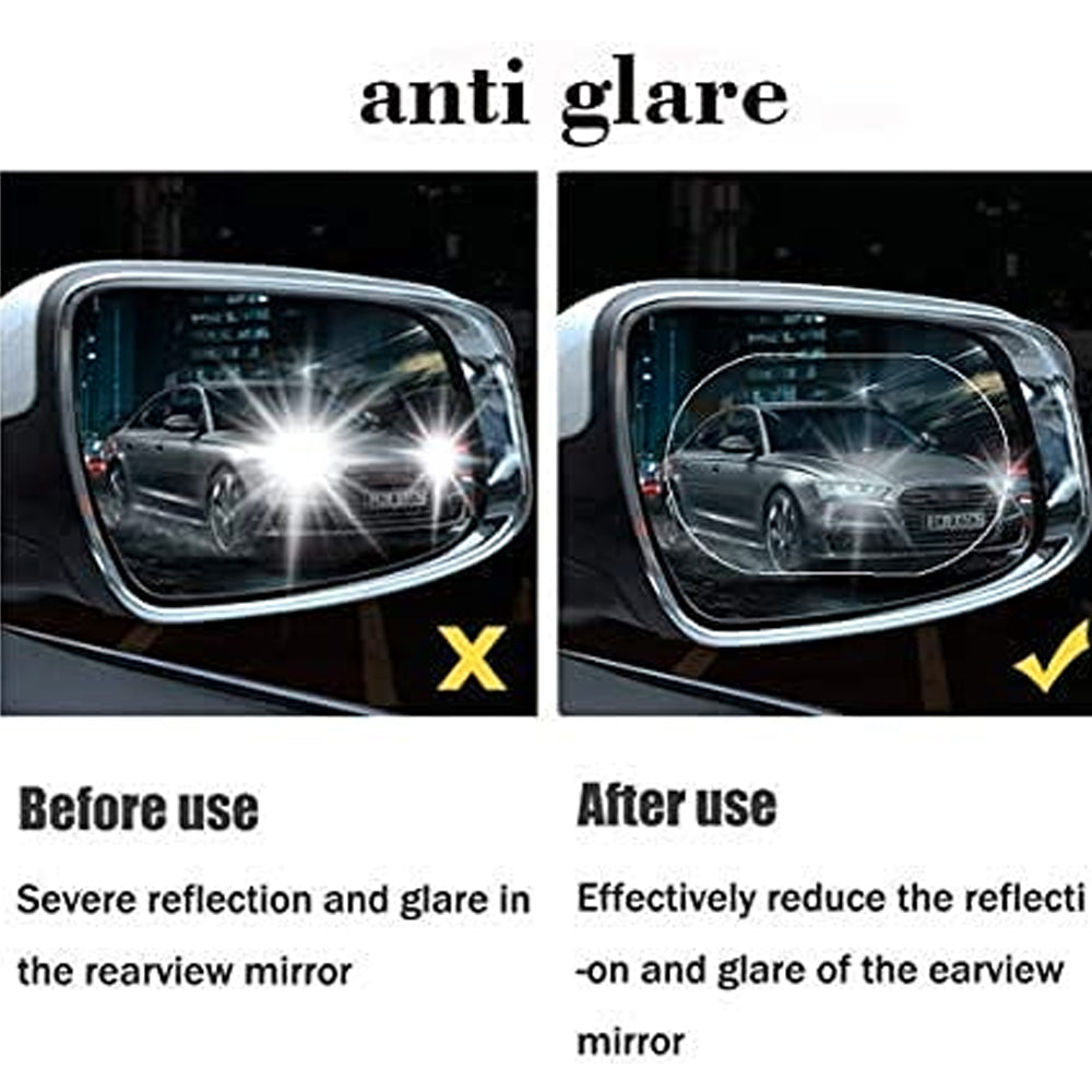 Car Rear View Mirror Anti Fog Waterproof Protective Film, Anti-Glare, Rain-Proof, Anti Water Mist, Anti-Scratch.