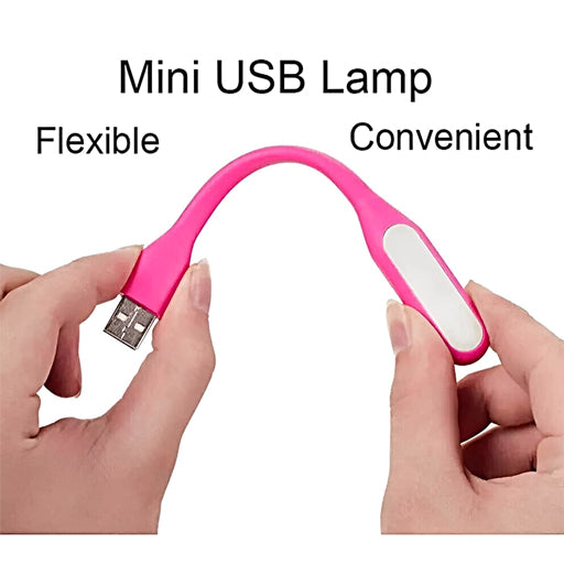 Bendable Portable Flexible USB LED Light  for Power Bank, PC, Laptop, Notebook Computer, Night Lamp etc (Pack of 2)