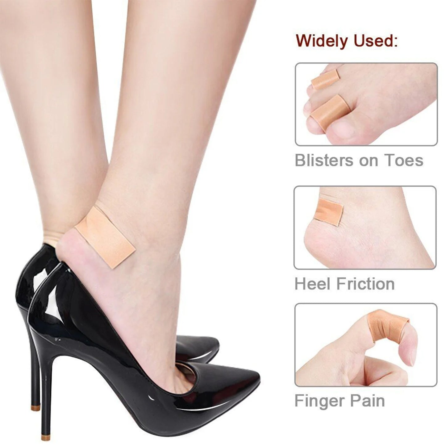 ANTI-WEAR FOAM COTTON HEEL STICKER PATCH TAPE WATERPROOF FIRST AID PAD FOOT CARE INSOLE(Pack of 2)