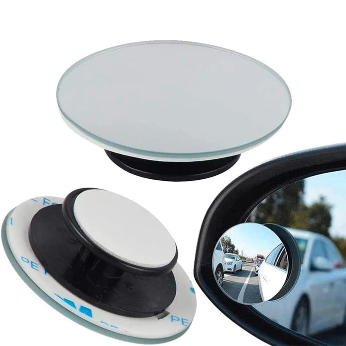 Blind Spot Mirror Round Wide Angle Adjustable 360° Rotate Convex Rear View Mirror Fit Stick-on Design for All Universal Vehicles Car, Truck, Van etc( Pack of 2 )