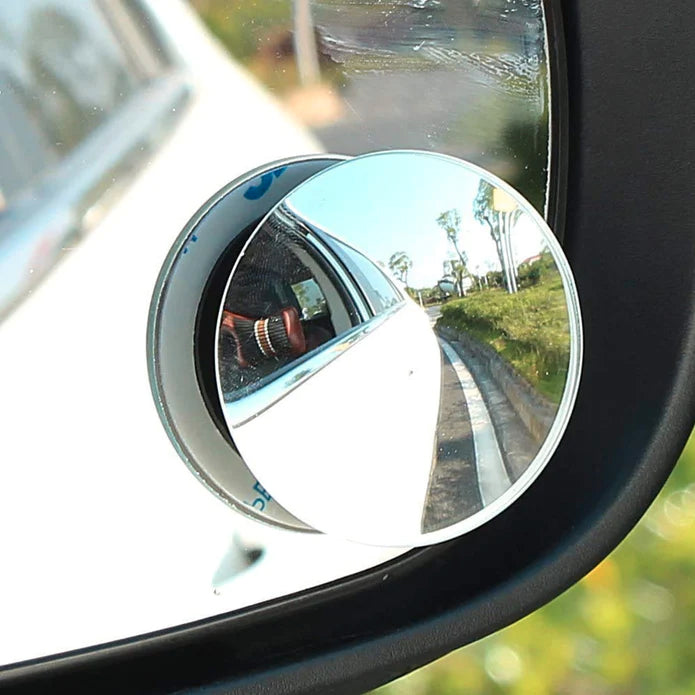 Blind Spot Mirror Round Wide Angle Adjustable 360° Rotate Convex Rear View Mirror Fit Stick-on Design for All Universal Vehicles Car, Truck, Van etc( Pack of 2 )