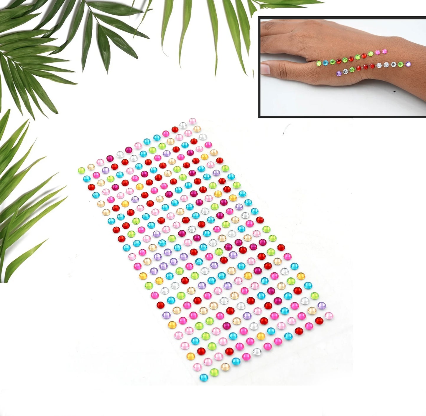 SELF ADHESIVE SHINING STONES, DIAMOND CRYSTALS STICKERS FOR ART & CRAFT, MOBILE PHONE DECORATION, JEWELLERY MAKING ECT. (PACK OF 2)