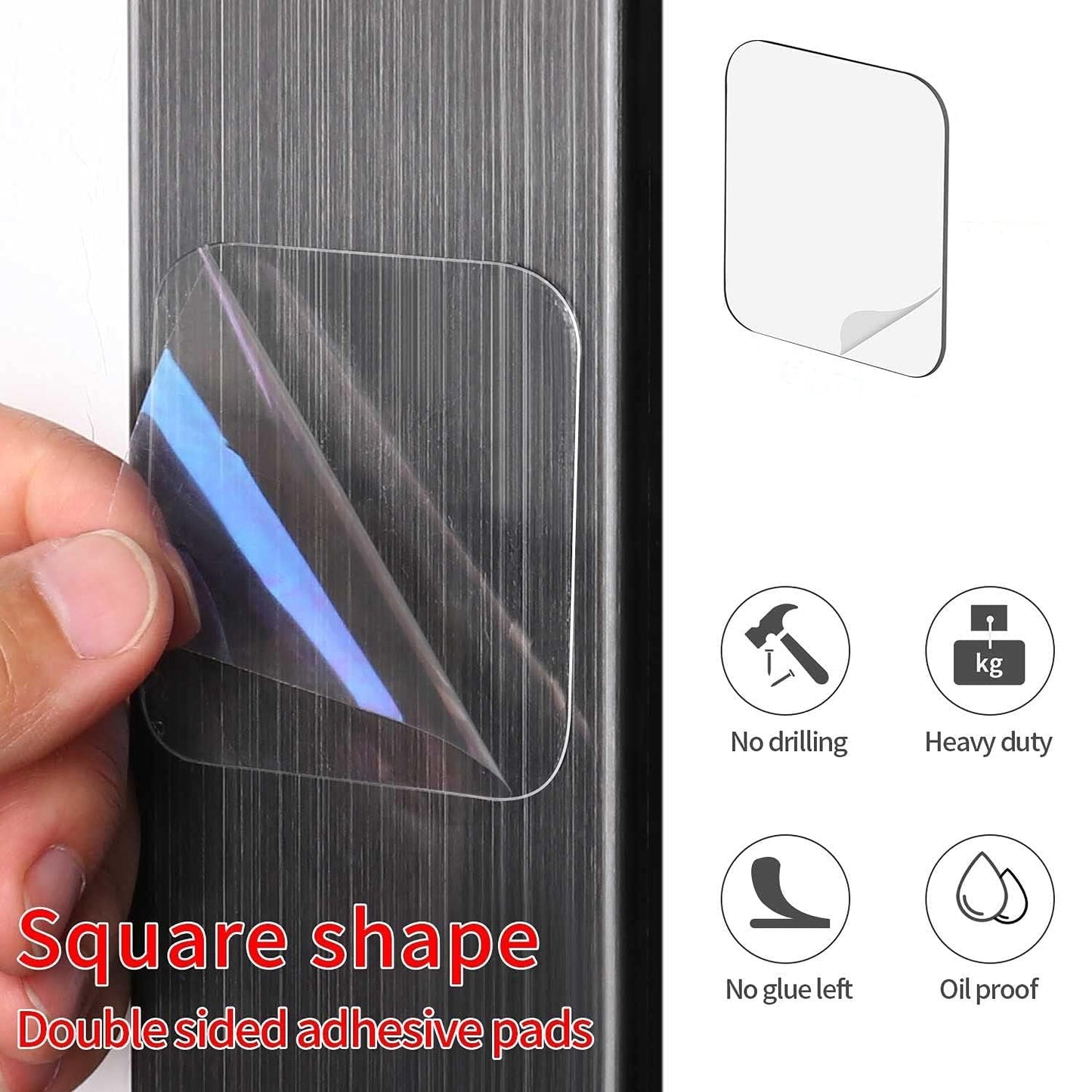 Double Sided No Trace Sticker Pads, Mounting Tape, Super Strong Heavy Duty Washable, Clear Reusable, Multipurpose Adhesive.