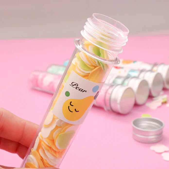 Portable Hand Washing Bath Flower Shape Paper Soap Strips In Test Tube Bottle