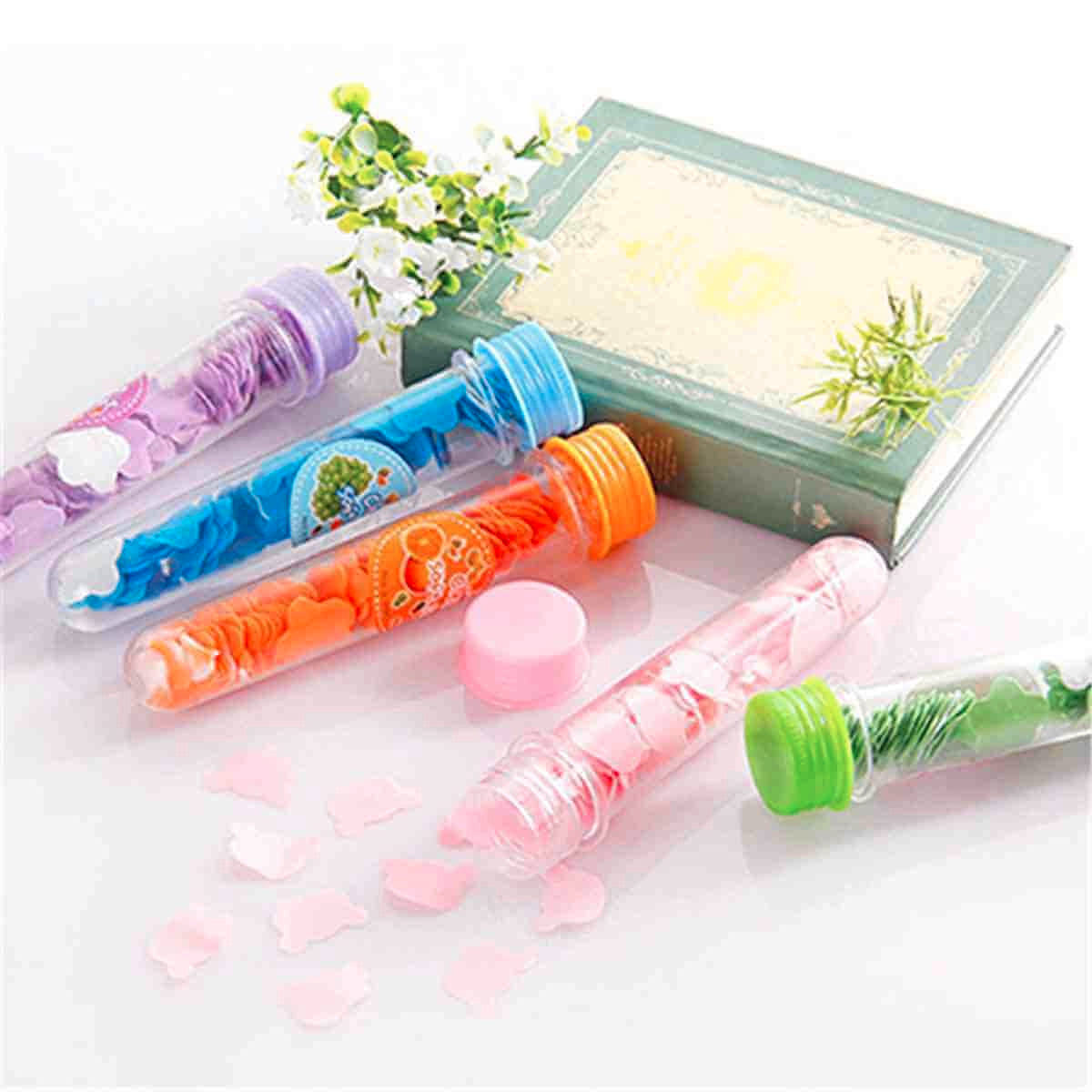 Portable Hand Washing Bath Flower Shape Paper Soap Strips In Test Tube Bottle