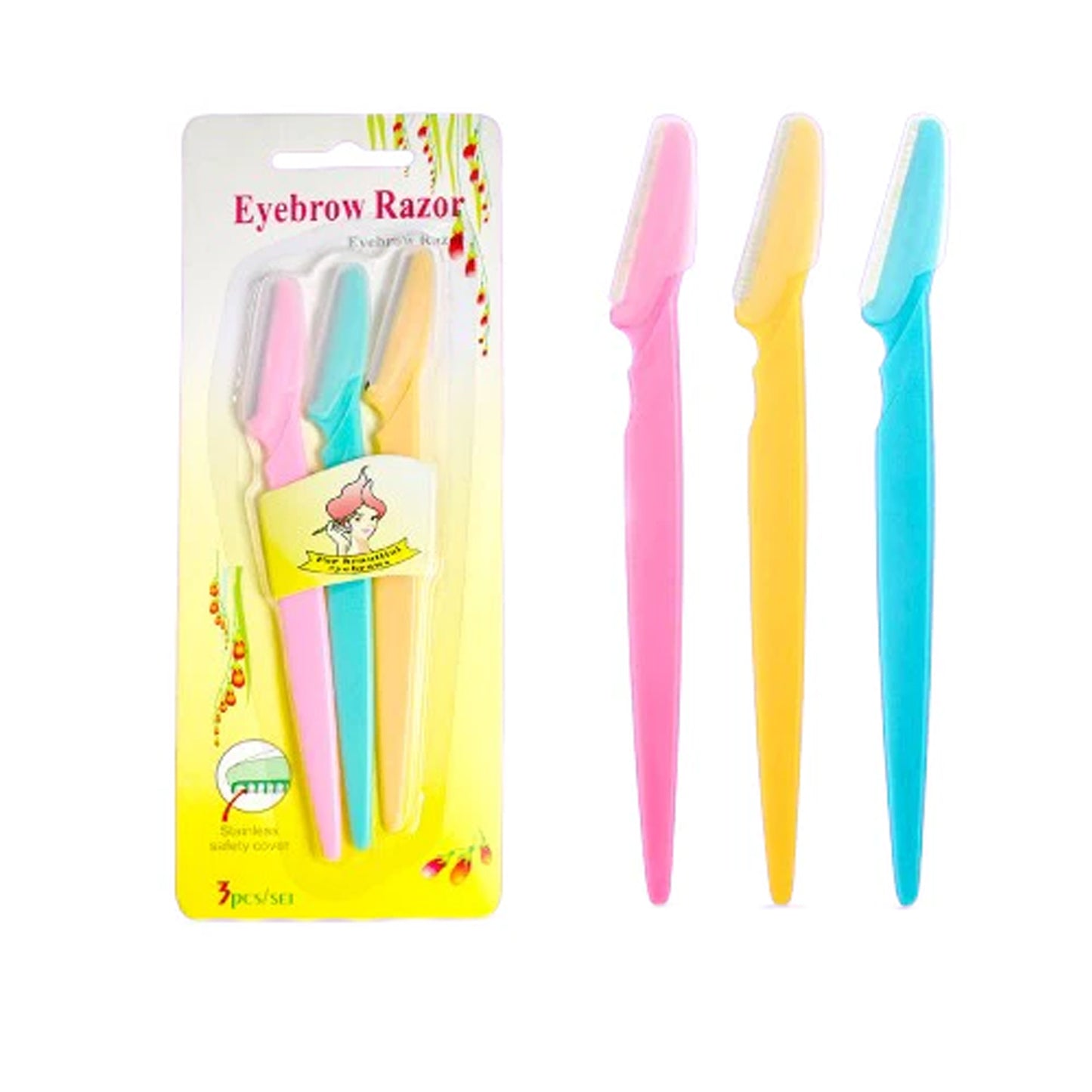 Reusable Facial & Eyebrow Razors, Pack of 6, Painless Hair Removal for Face, Eyebrows, Upper Lips, Chin, Forehead etc.