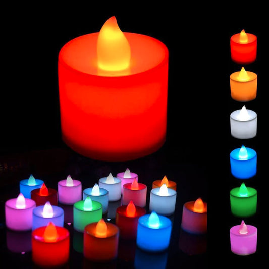 COLOR CHANGING LED TEALIGHT CANDLES IDEAL FOR PARTY, WEDDING, BIRTHDAY, GIFTS (PACK OF 4)
