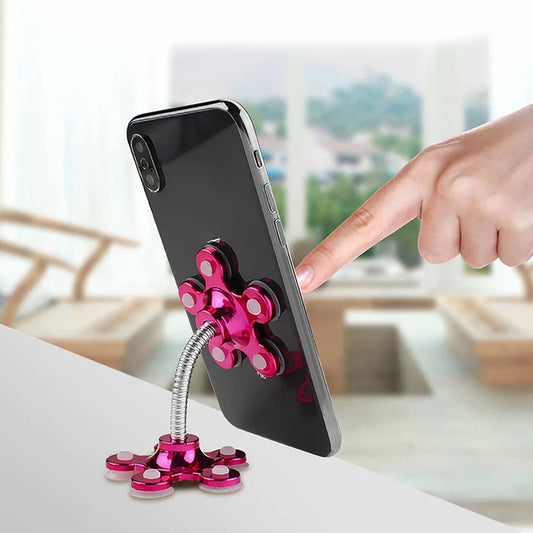 PHONE HOLDER, 360°ROTATABLE PHONE STAND MULTI-FUNCTION DOUBLE-SIDED SUCTION CUP MOBILE PHONE HOLDER