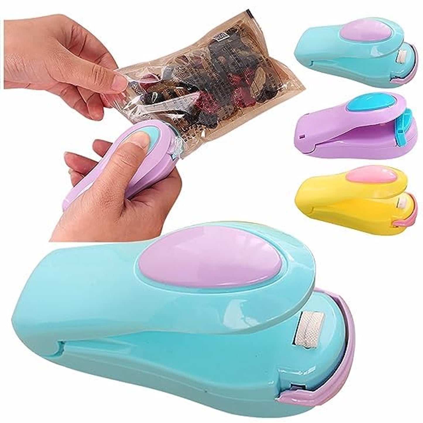 Hand Held Mini Sealing Machine for Packaging Plastic Bags, with Magnetic Base.