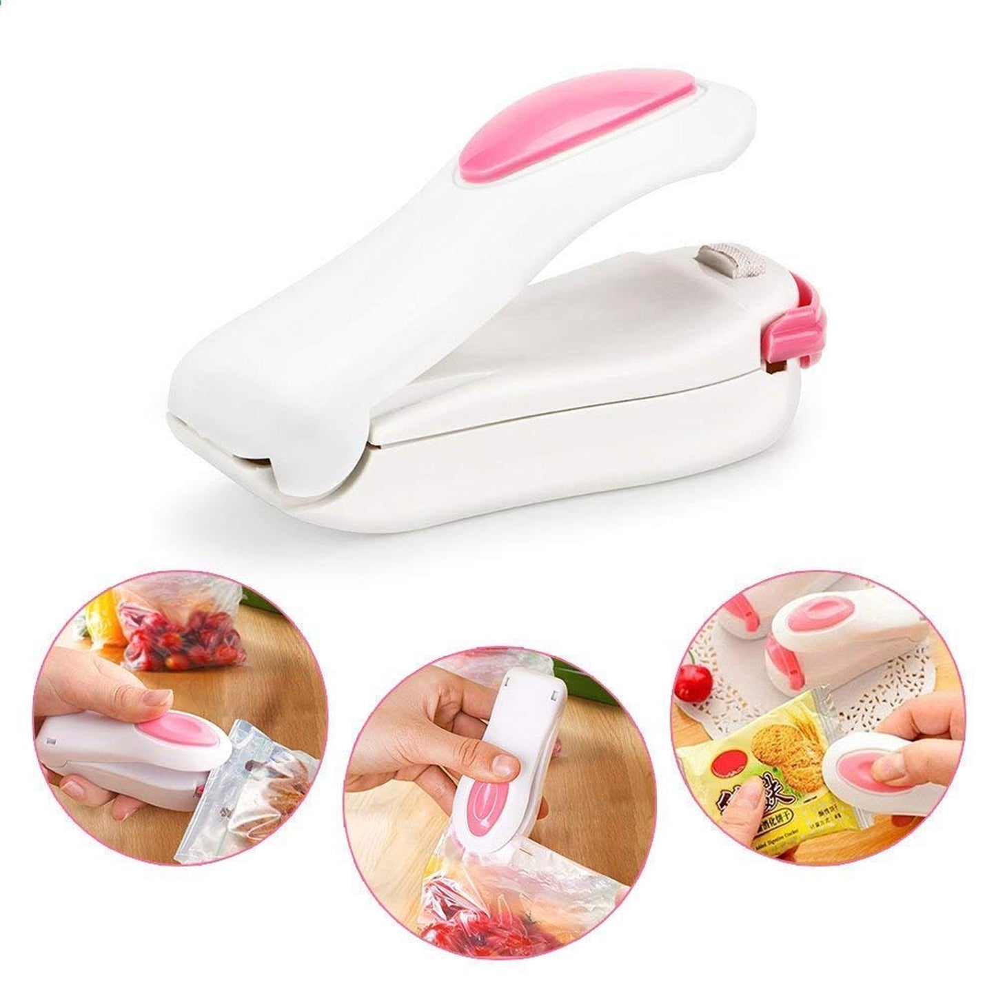 Hand Held Mini Sealing Machine for Packaging Plastic Bags, with Magnetic Base.