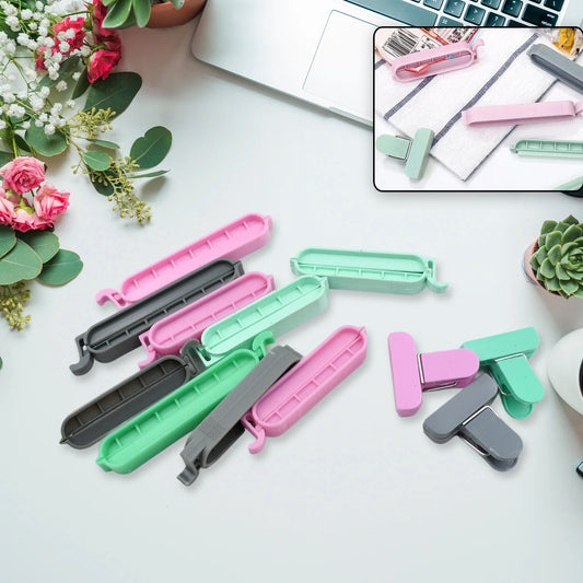 12 Pieces Plastic Food Bag Clips Reusable Sealing Clips for Home, Kitchen, Travel, Camping etc.(Pack of 2)