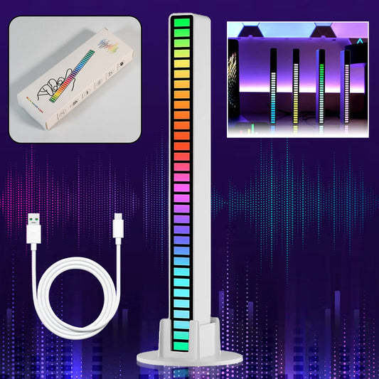 Rhythm Light, Sound Activated Rhythm Music Spectrum LED Light 32 LED(White)