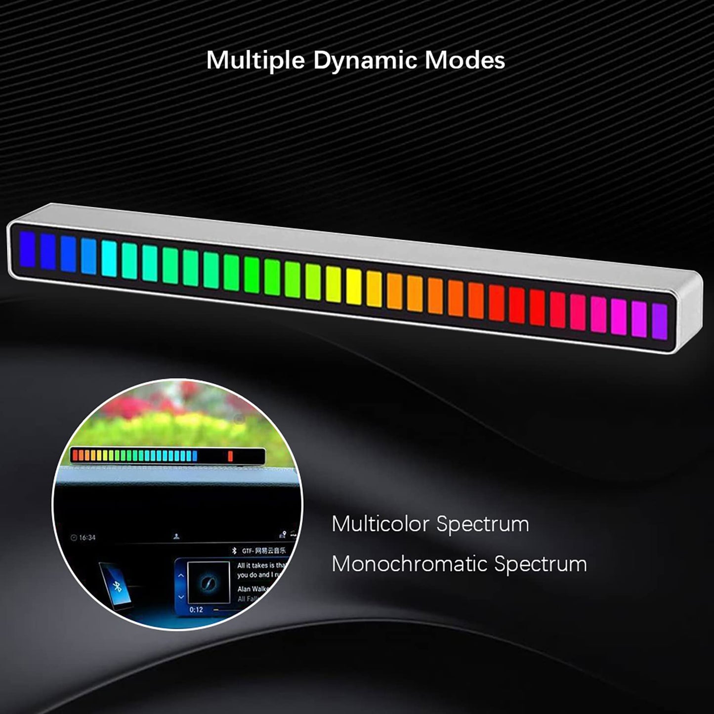 Rhythm Light, Sound Activated Rhythm Music Spectrum LED Light 32 LED(White)