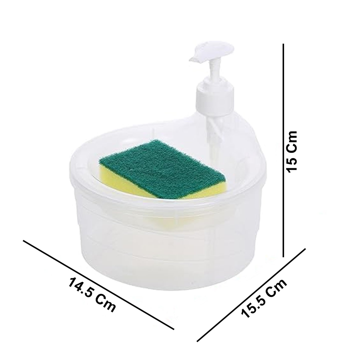 Liquid Soap Dispenser and Container with Sponge for Home, Kitchen, Bathroom etc.(1000Ml)