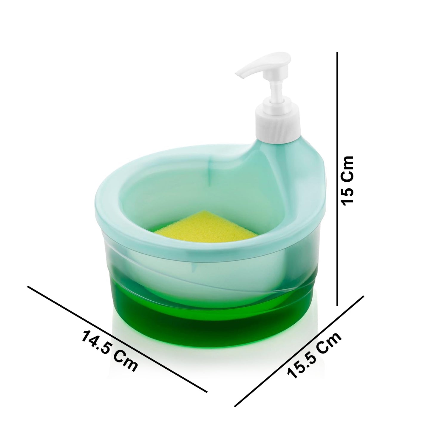 Premium Liquid Soap Dispenser and Container with Sponge for Home, Kitchen, Bathroom etc.(1000Ml)